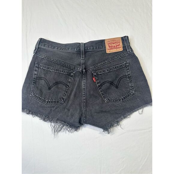 Levi’s 501 cut off black button down shorts, size W27 - Picture 3 of 8